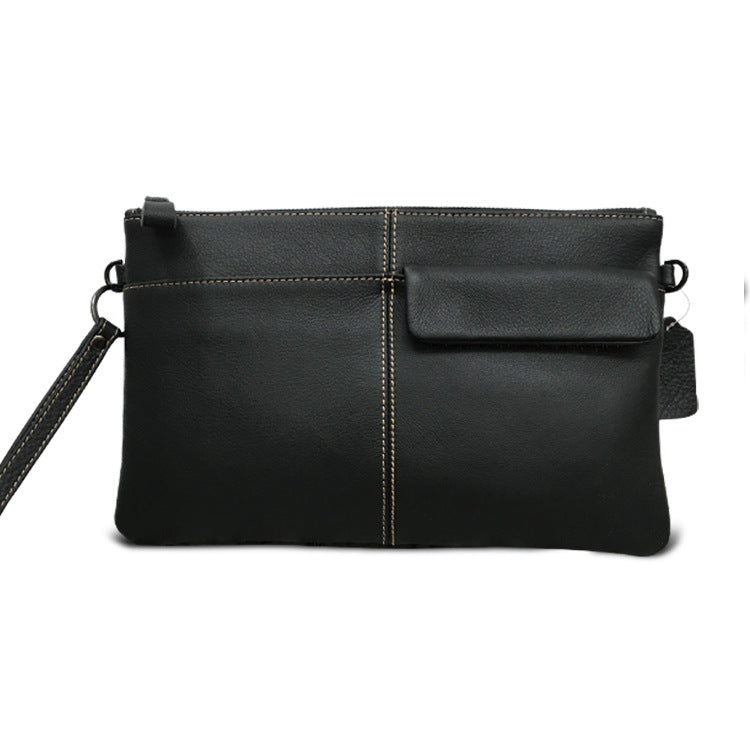 Men's Leather Male Clutch First Layer Cowhide Men's Handbags