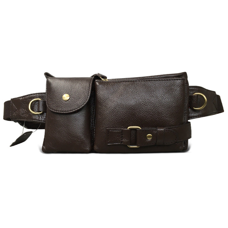 Men's Leather Pocket First Layer Cowhide Mini Bags