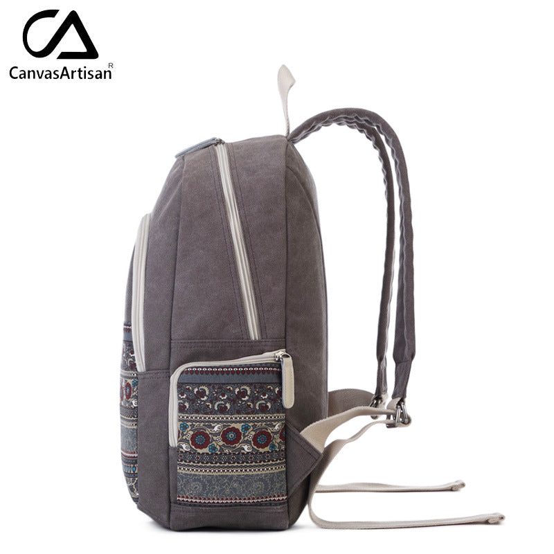 Style Canvas Large Capacity Book Retro Backpacks