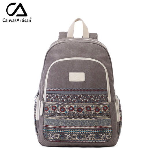 Style Canvas Large Capacity Book Retro Backpacks
