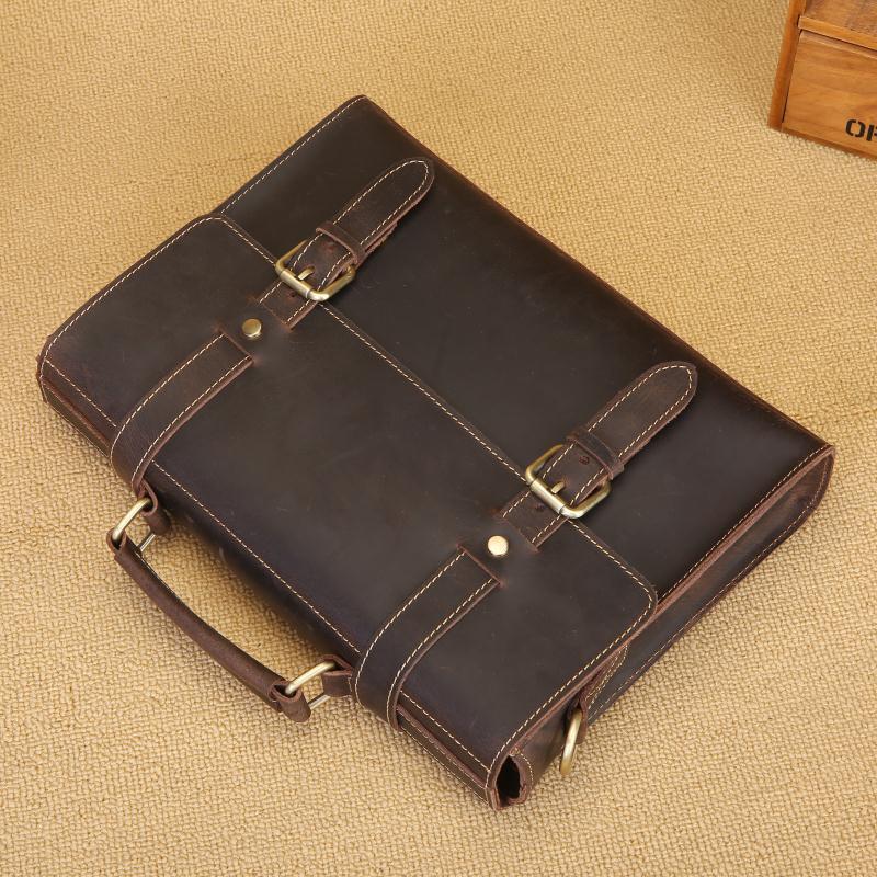 Men's Crazy Horse Leather Genuine Cattlehide Surface Bags