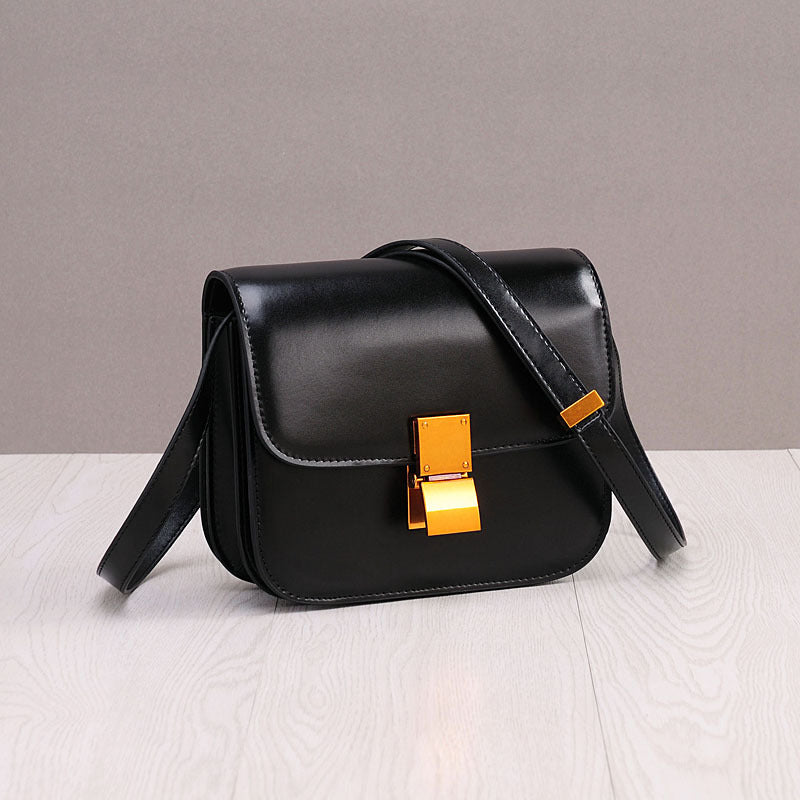 Women's Fashion Stewardess Retro Cow Leather Crossbody Bags