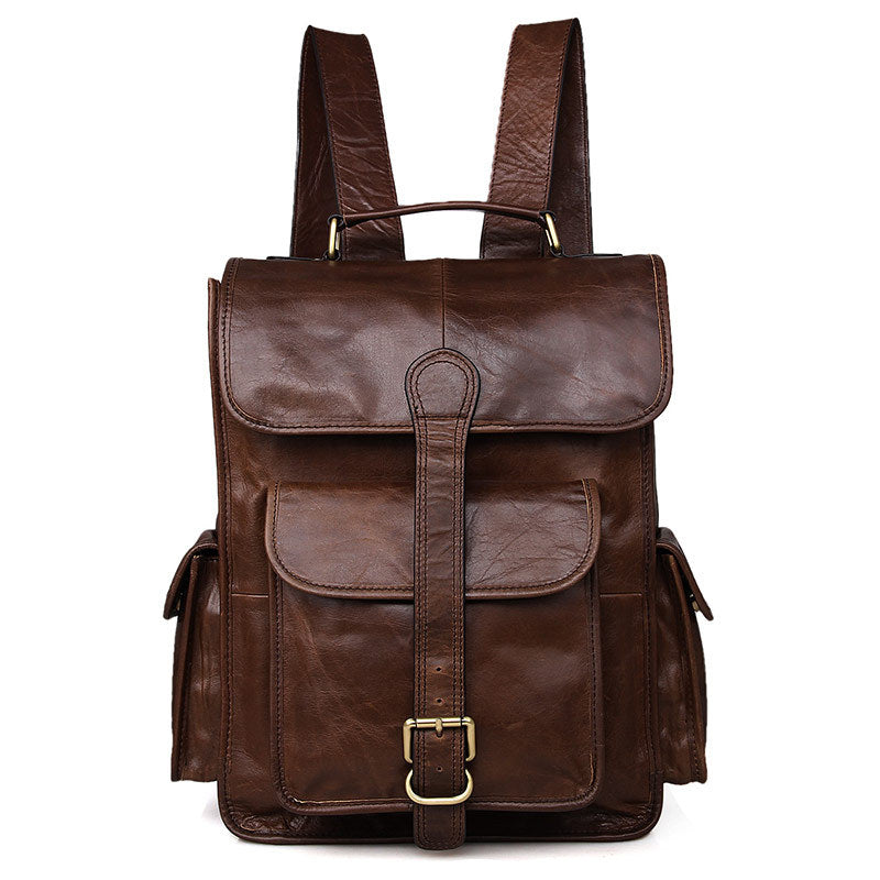 Men's Retro Imported First Layer Cowhide Distressed Style Bags
