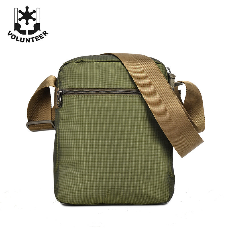 Men's Vertical Design Retro Fashion Waterproof Nylon Men's Messenger Bags