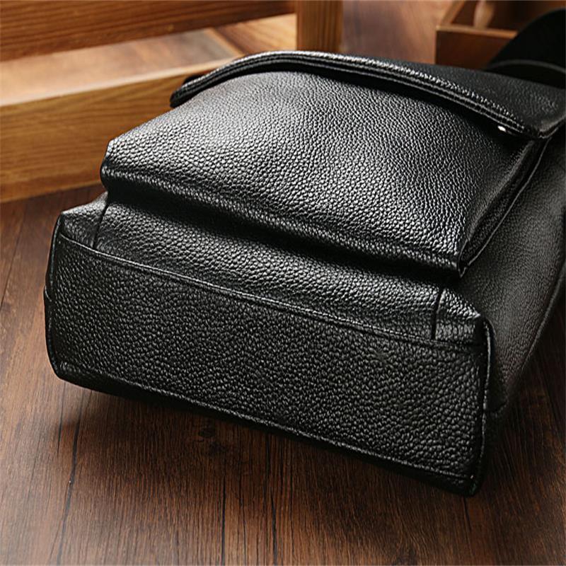 Men's Pouch Fashion Litchi Pattern First Layer Men's Shoulder Bags