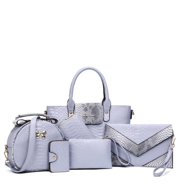Women's Spring Fashion Crocodile Pattern Mother Handbags
