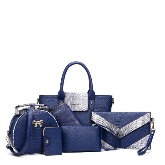 Women's Spring Fashion Crocodile Pattern Mother Handbags