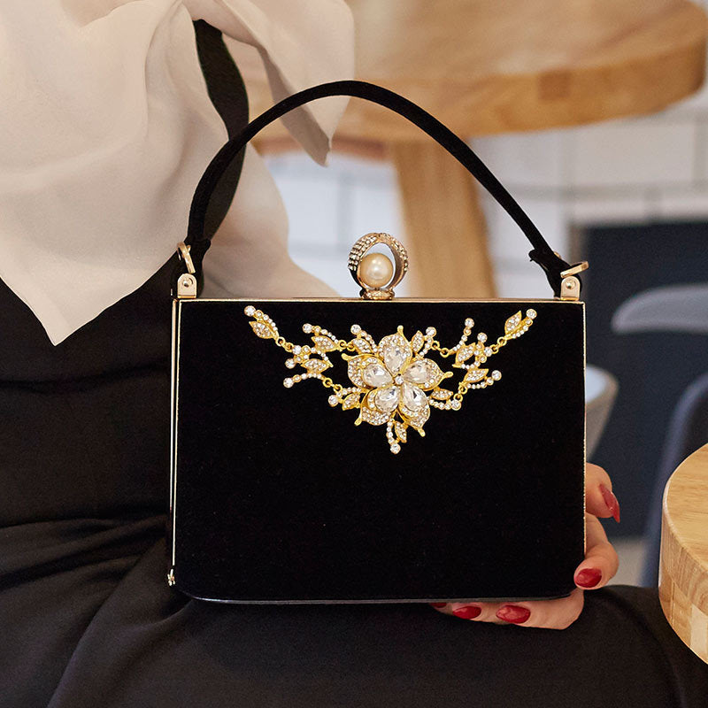 Women's Fashion Diamond Party Dress Clutch Chain Handbags