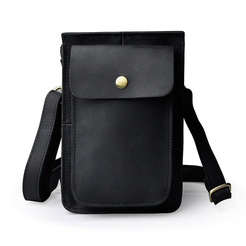 Men's Top Layer Crazy Horse Skin Cowhide Shoulder Bags