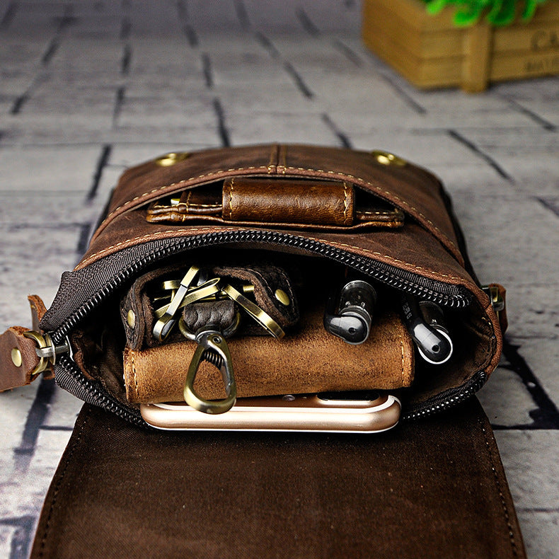 Men's Top Layer Crazy Horse Skin Cowhide Bags