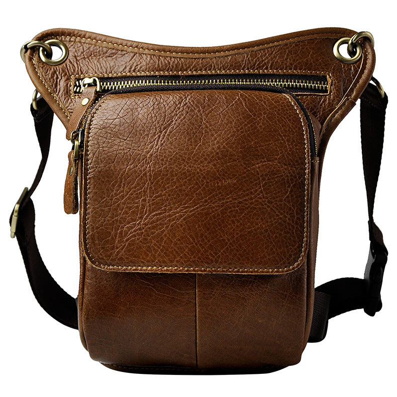 Men's Oil Waxed Leather Cowhide Euro Trendy Bags