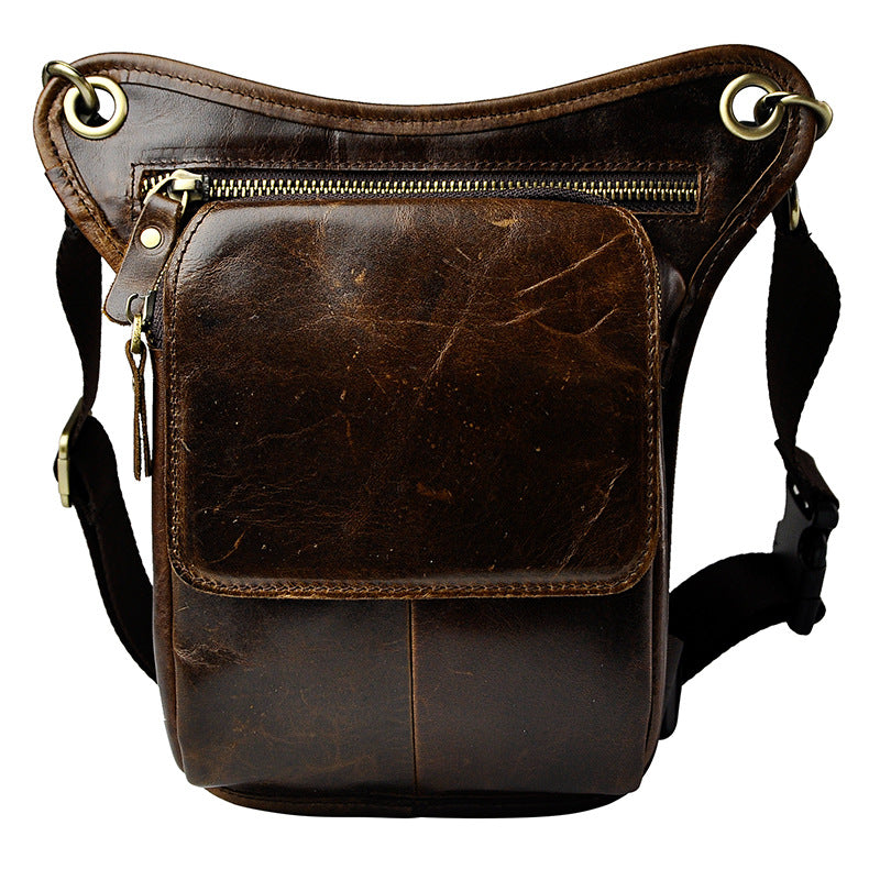 Men's Oil Waxed Leather Cowhide Euro Trendy Bags
