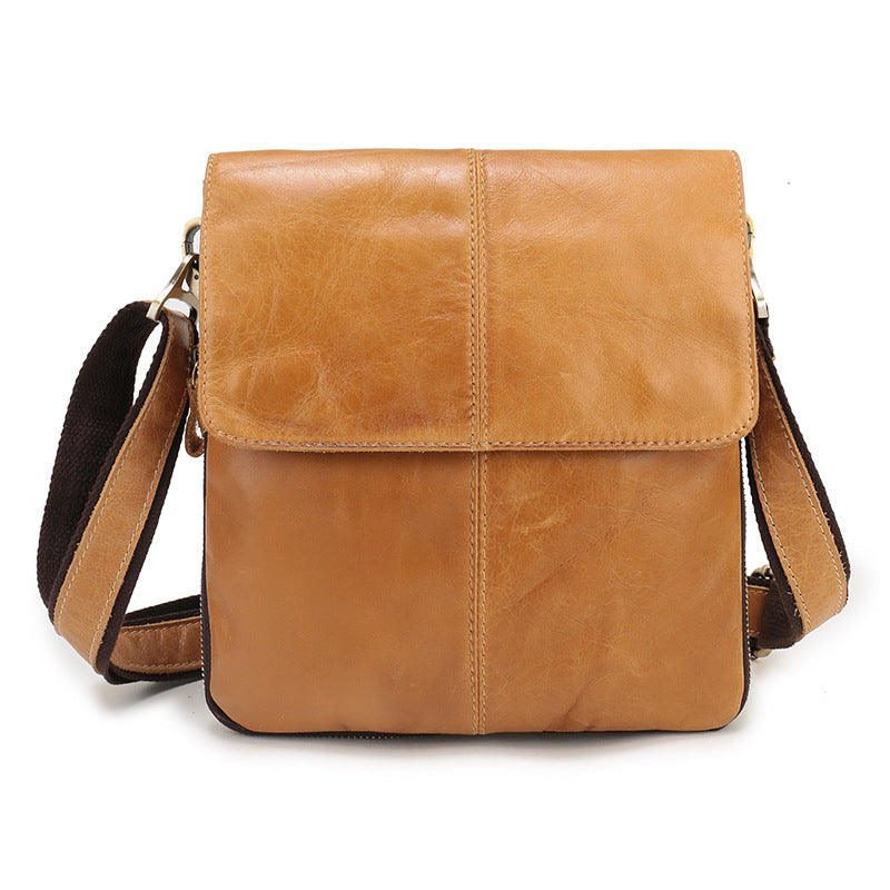 Men's Layer Cowhide Korean Style Business Commute Bags