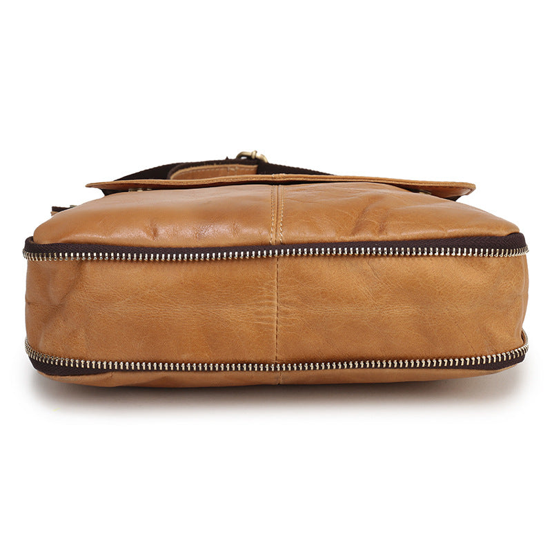 Men's Layer Cowhide Korean Style Business Commute Bags