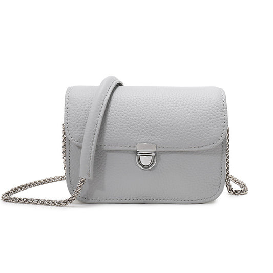 Women's Lychee Pattern Fashion Top Layer Cowhide Shoulder Bags