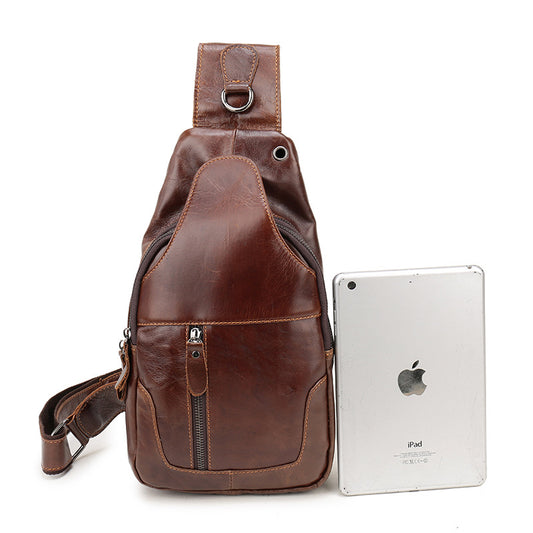 Men's Leather First Layer Cowhide Retro Style Men's Messenger Bags