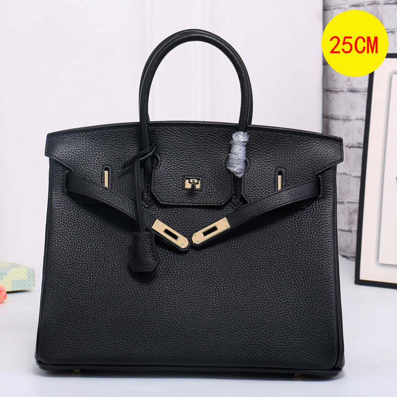 Pattern Genuine Cattlehide Leather Surface Large Capacity Handbags