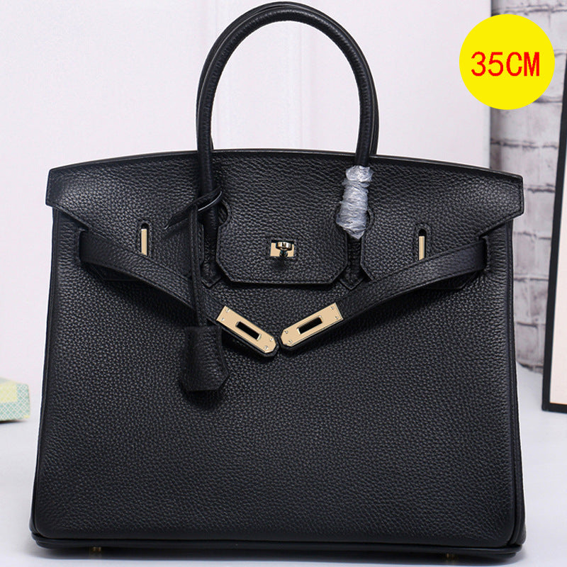 Pattern Genuine Cattlehide Leather Surface Large Capacity Handbags