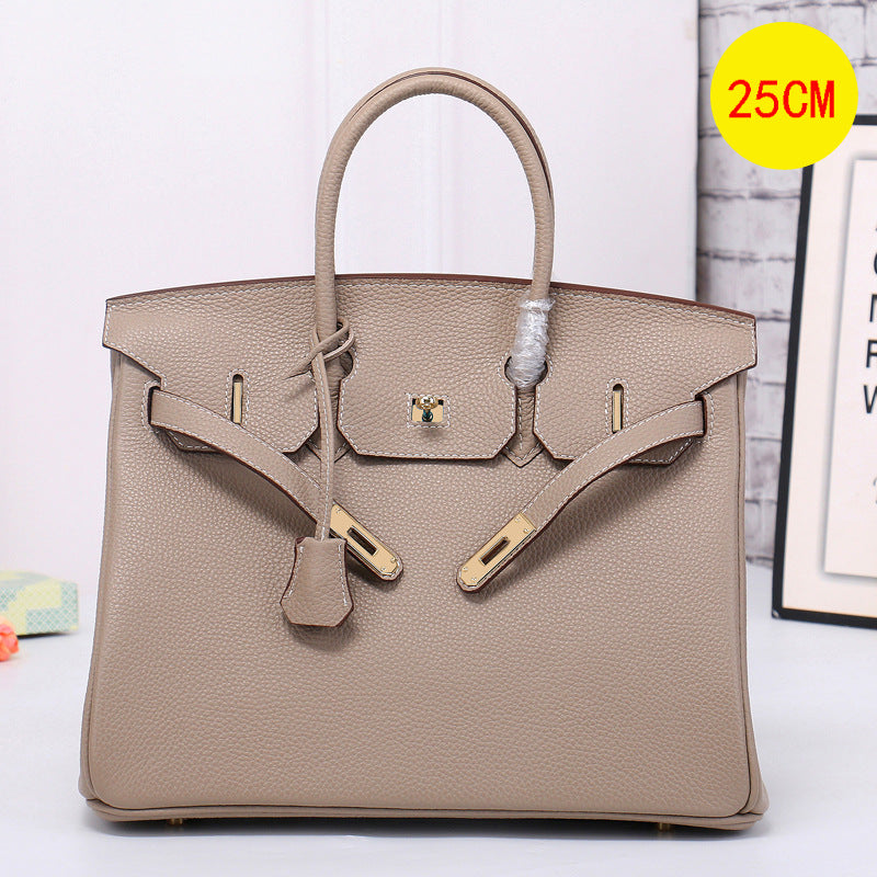 Pattern Genuine Cattlehide Leather Surface Large Capacity Handbags