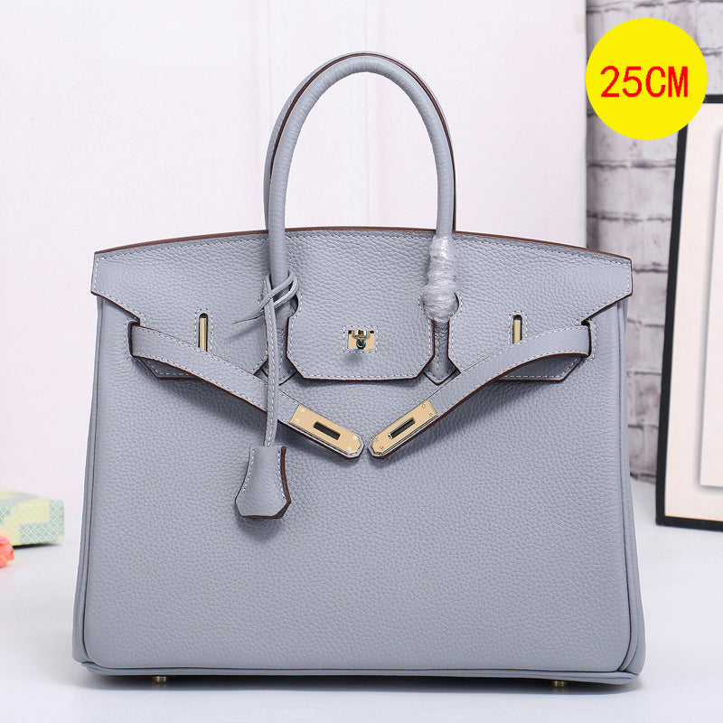 Pattern Genuine Cattlehide Leather Surface Large Capacity Handbags