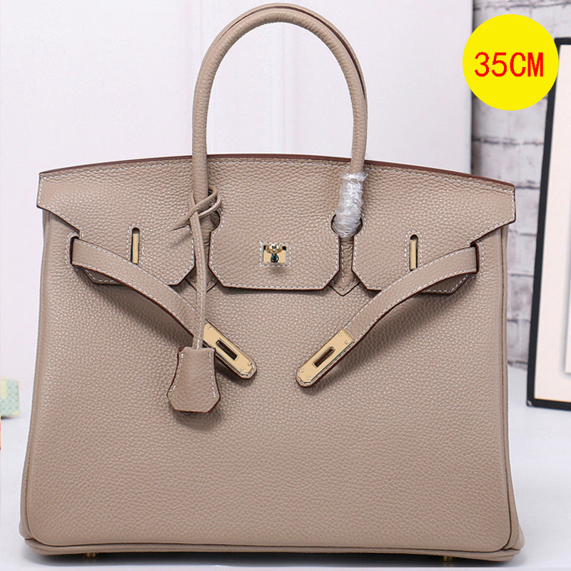 Pattern Genuine Cattlehide Leather Surface Large Capacity Handbags