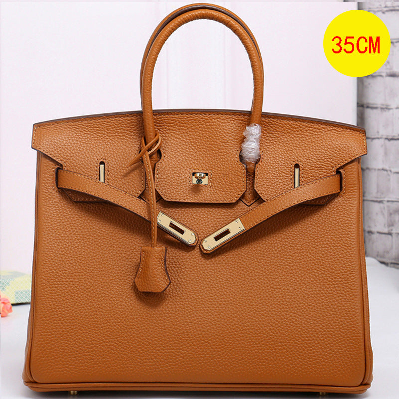 Pattern Genuine Cattlehide Leather Surface Large Capacity Handbags