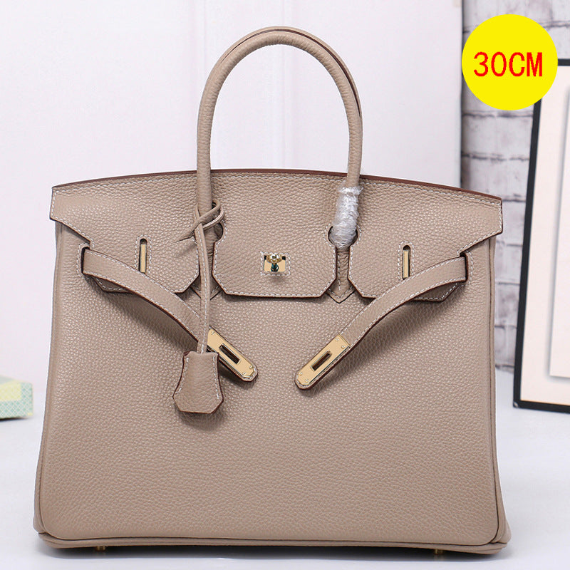Pattern Genuine Cattlehide Leather Surface Large Capacity Handbags