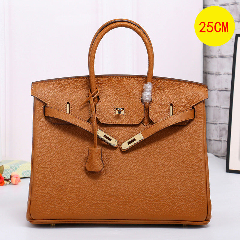 Pattern Genuine Cattlehide Leather Surface Large Capacity Handbags