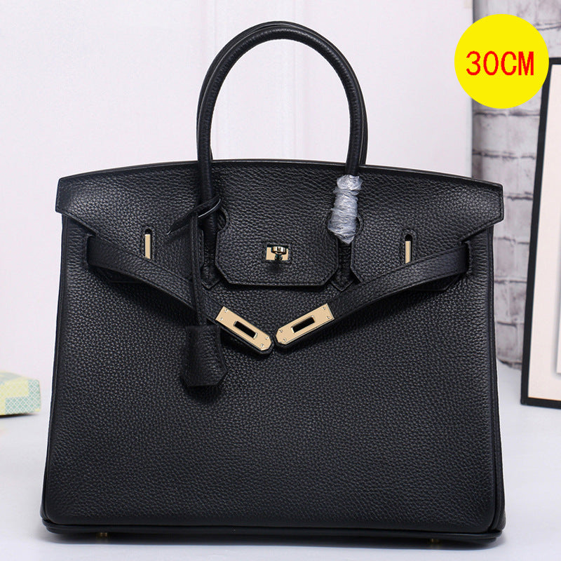 Pattern Genuine Cattlehide Leather Surface Large Capacity Handbags