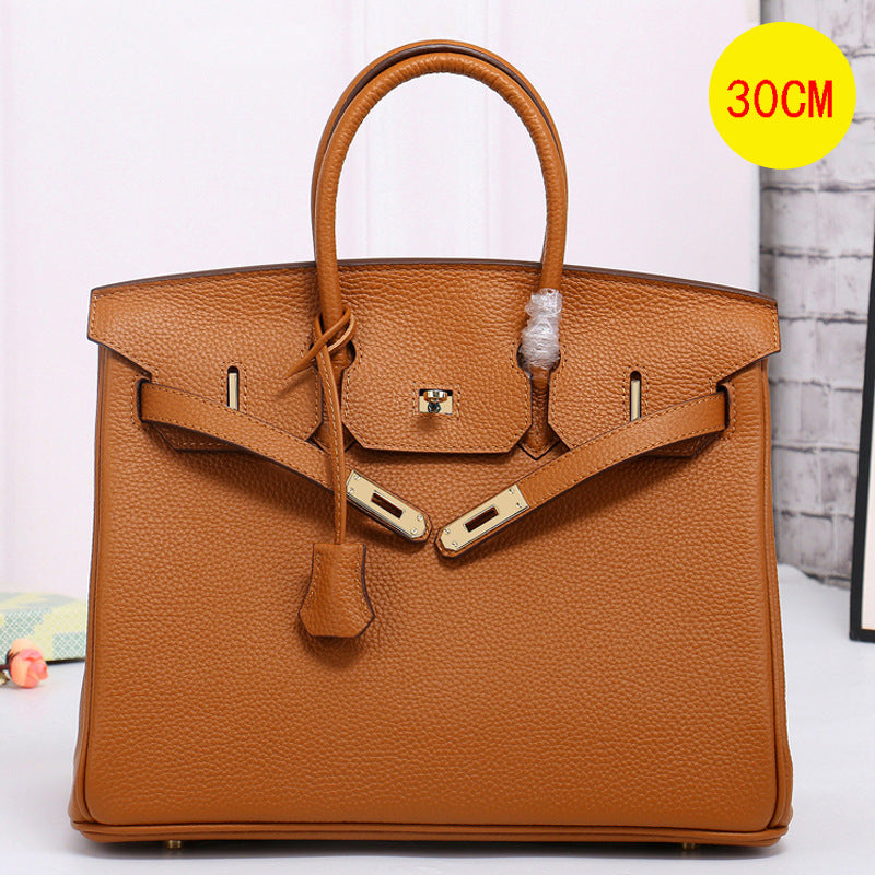 Pattern Genuine Cattlehide Leather Surface Large Capacity Handbags