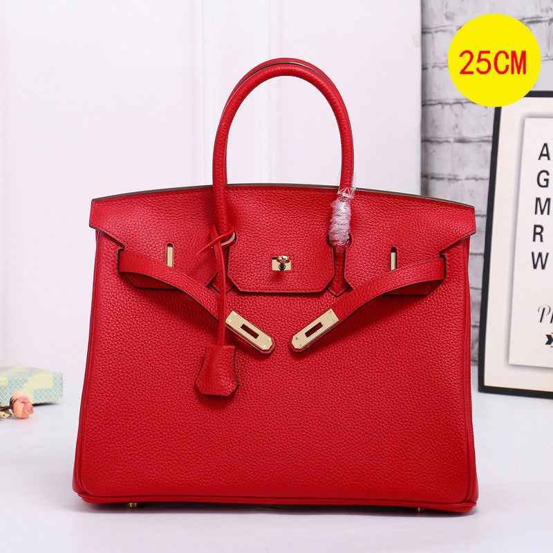 Pattern Genuine Cattlehide Leather Surface Large Capacity Handbags