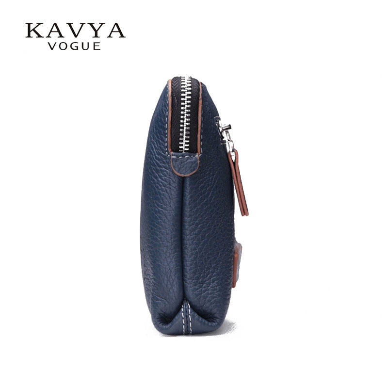 Men's Genuine Leather Clutch Cowhide Zipper Korean Men's Handbags