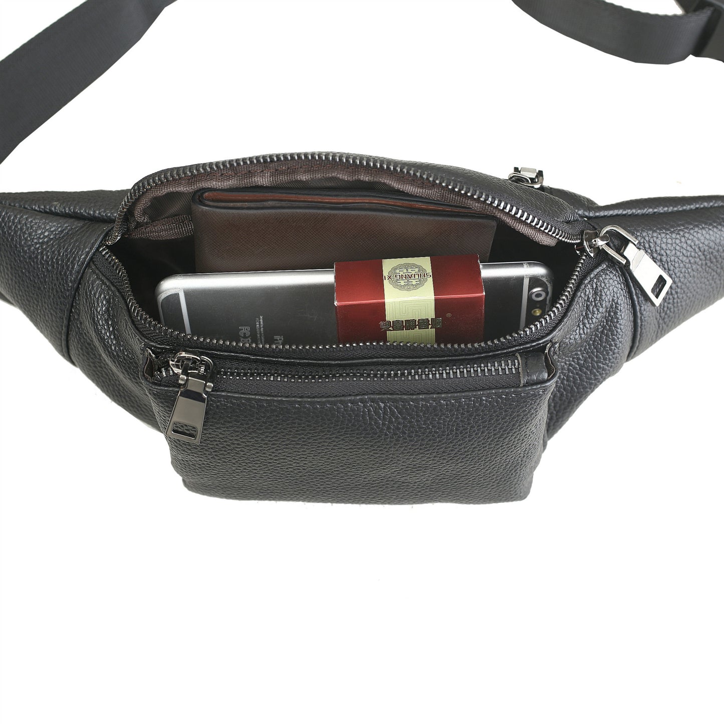 Men's Leather First Layer Cowhide Daily Men's Waist Packs