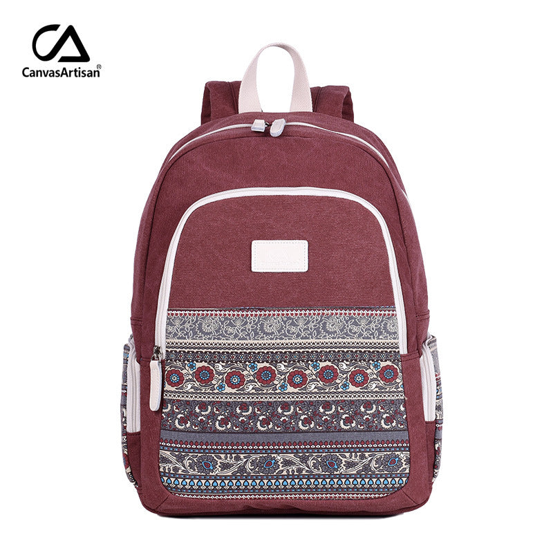 Style Canvas Large Capacity Book Retro Backpacks