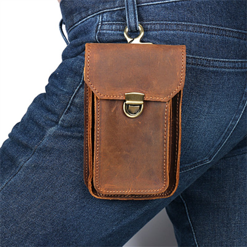 Men's Horse Mobile Protective Cover First Layer Cowhide Pure Phone Bags