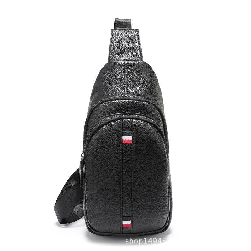 Men's Stylish Versatile Cattle Leather Korean Men's Chest Bags