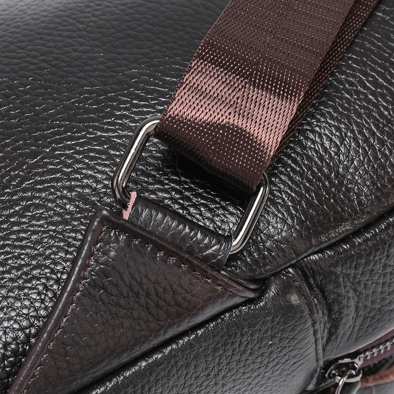 Men's Stylish Versatile Cattle Leather Korean Men's Chest Bags