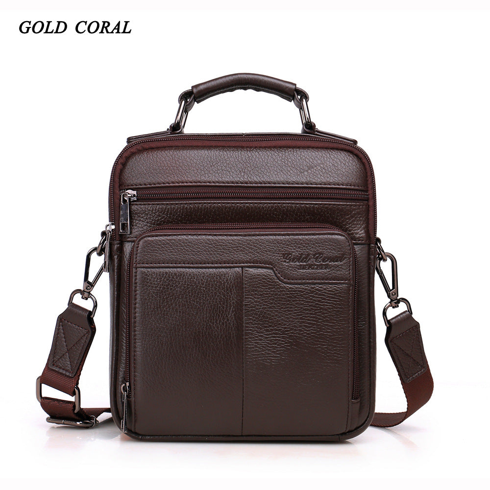 Men's New First Layer Cowhide Portable Men's Messenger Bags