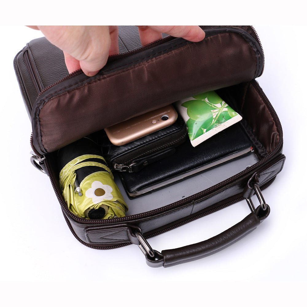 Men's New First Layer Cowhide Portable Men's Messenger Bags