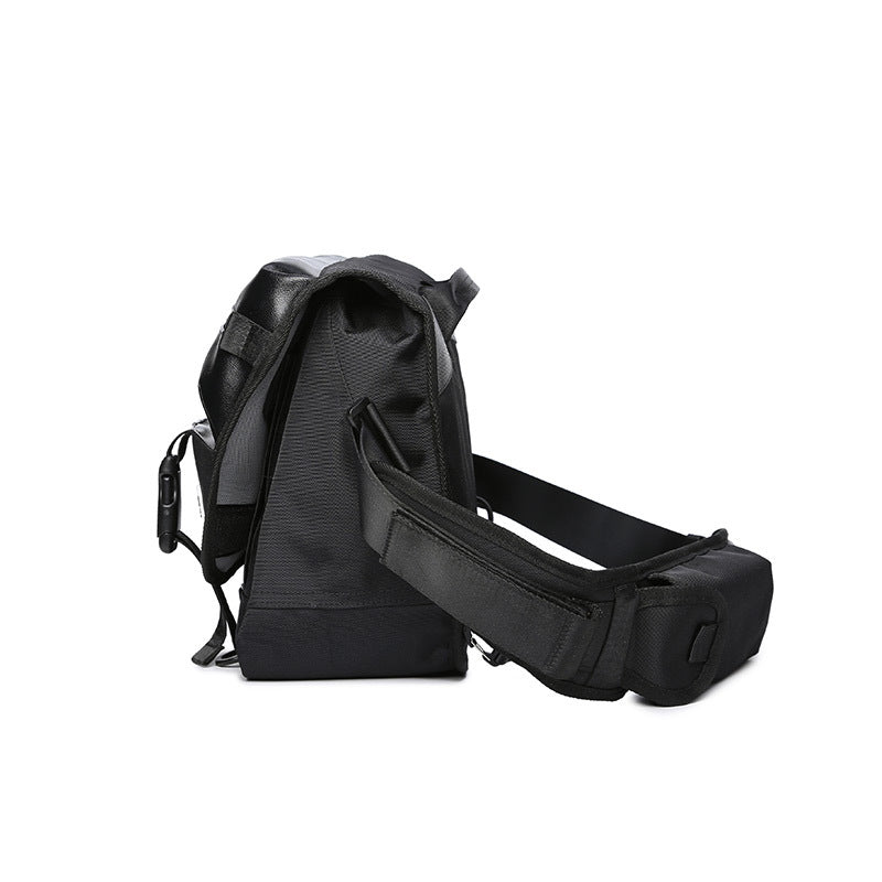 Men's Trendy Leather Tooling Motorcycle Mechanical Style Men's Messenger Bags