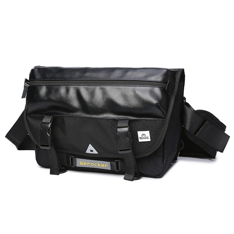 Men's Trendy Leather Tooling Motorcycle Mechanical Style Men's Messenger Bags