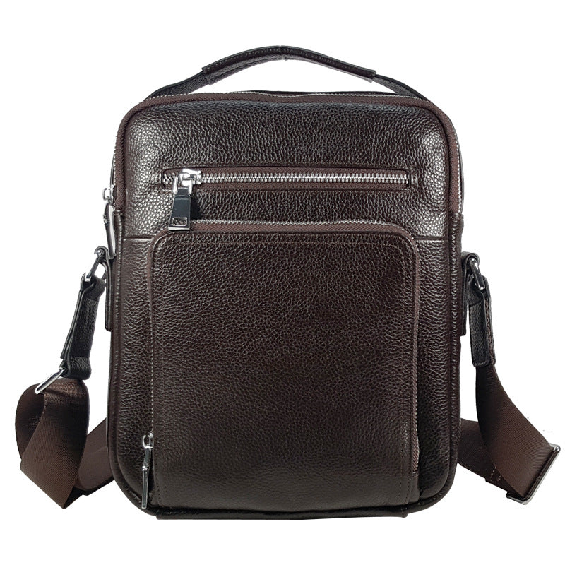 Men's Leather Large Capacity Portable Cowhide Tide Men's Shoulder Bags