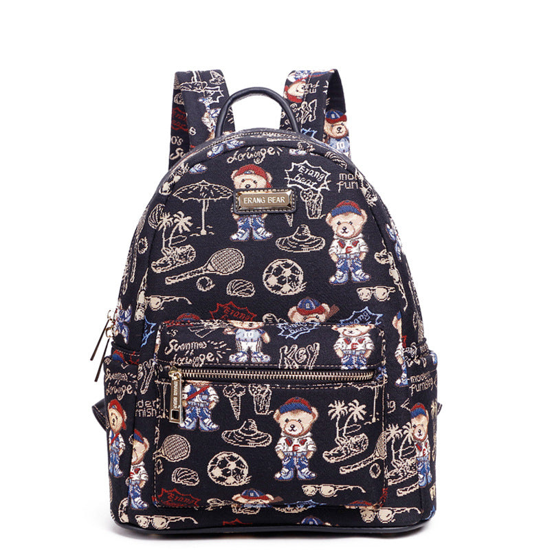Women's Canvas Korean Style Cloth Popular Woven Backpacks