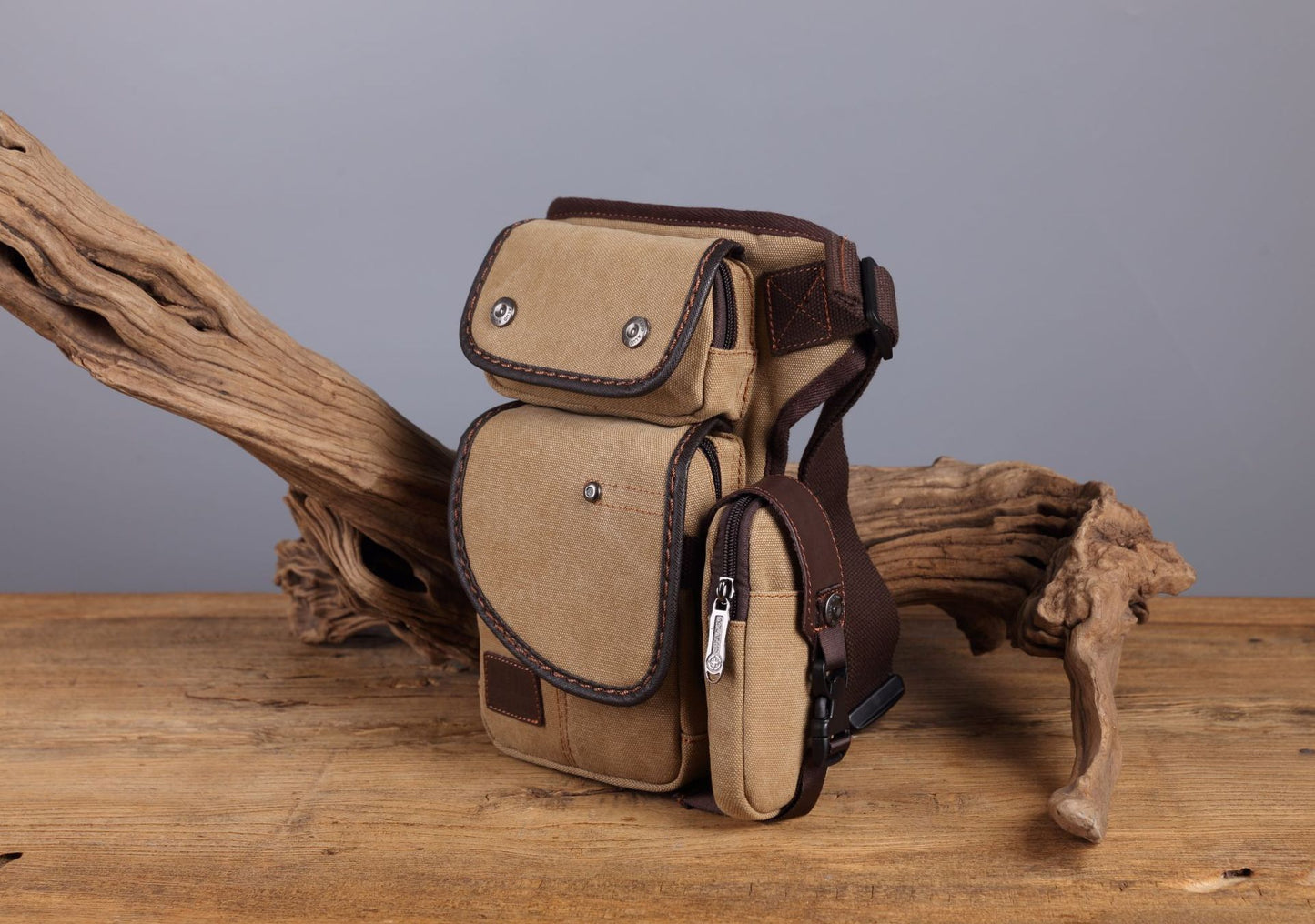 Men's Retro Vertical Model In Shape Zipper Men's Messenger Bags