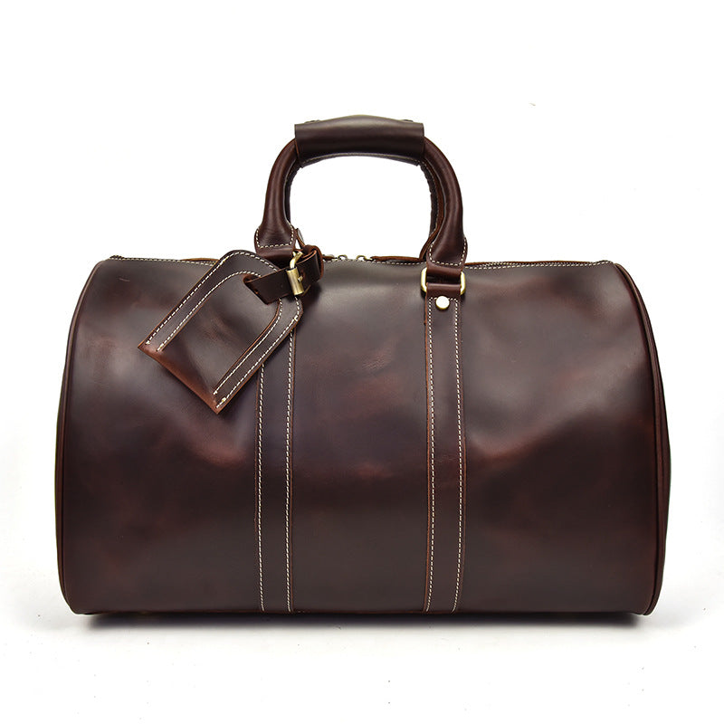 Men's Boarding Machine Vintage Genuine Large Capacity Travel Bags
