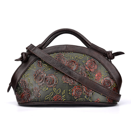 Women's Fashion Genuine Leather Vintage Hand-rub Color Handbags