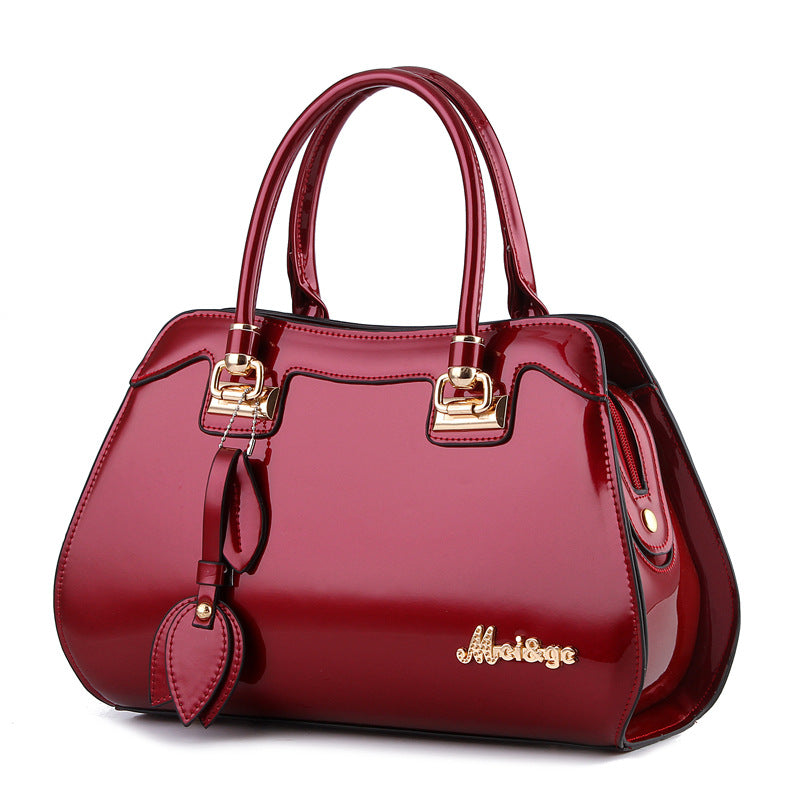 Women's Fashion Bright Leather Lady Mom Big Shoulder Bags