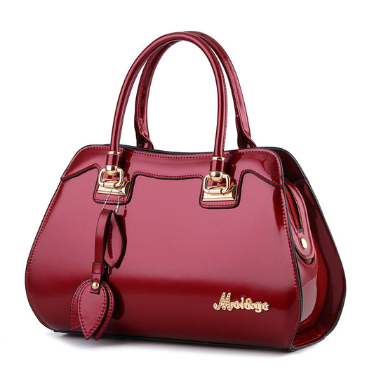 Women's Fashion Bright Leather Lady Mom Big Shoulder Bags