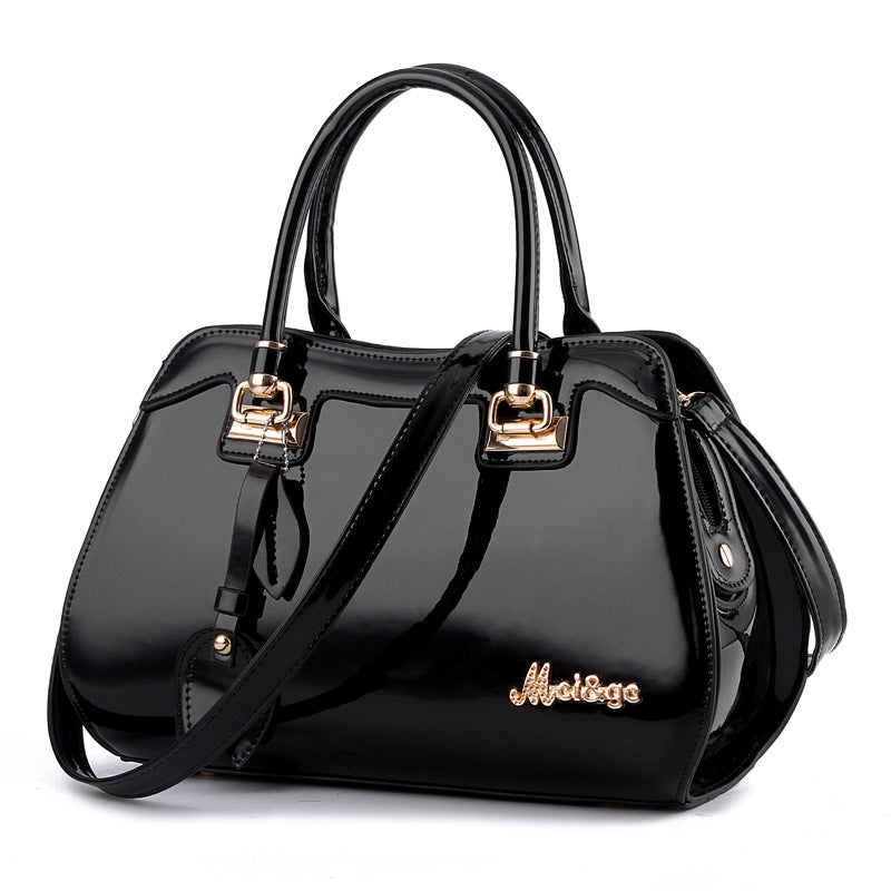 Women's Fashion Bright Leather Lady Mom Big Shoulder Bags