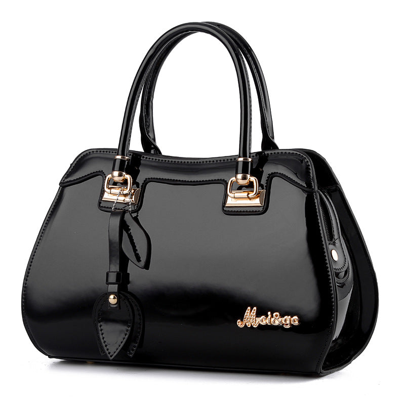 Women's Fashion Bright Leather Lady Mom Big Shoulder Bags